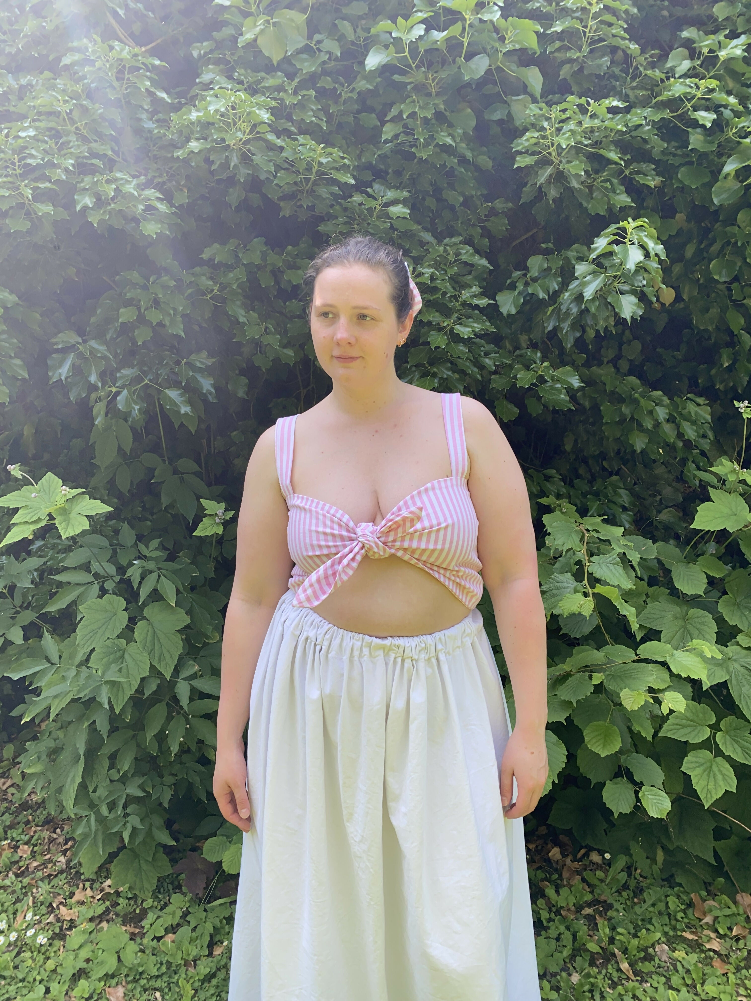 Jean-Marie - Crop top noué upcyclé