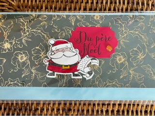 Carte enveloppe NOEL BLEU