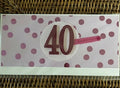 40TH BIRTHDAY CARD AND ENVELOPE