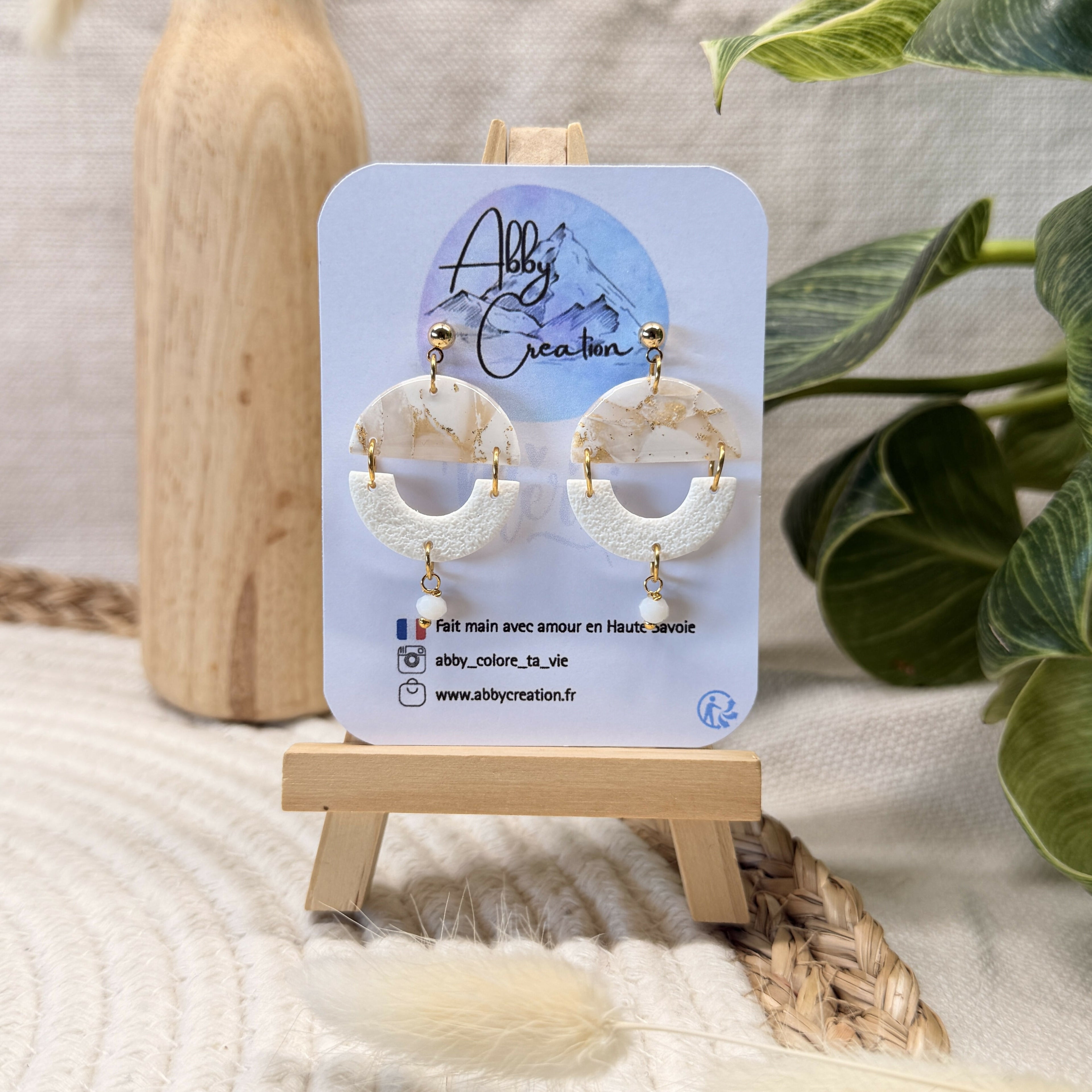 Half-Circle Pearl Earrings