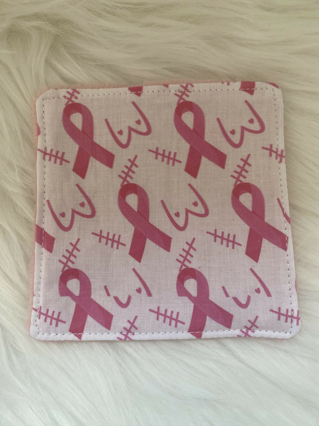 5 LINGETTES OCTOBRE ROSE NOEUDS SEINS
