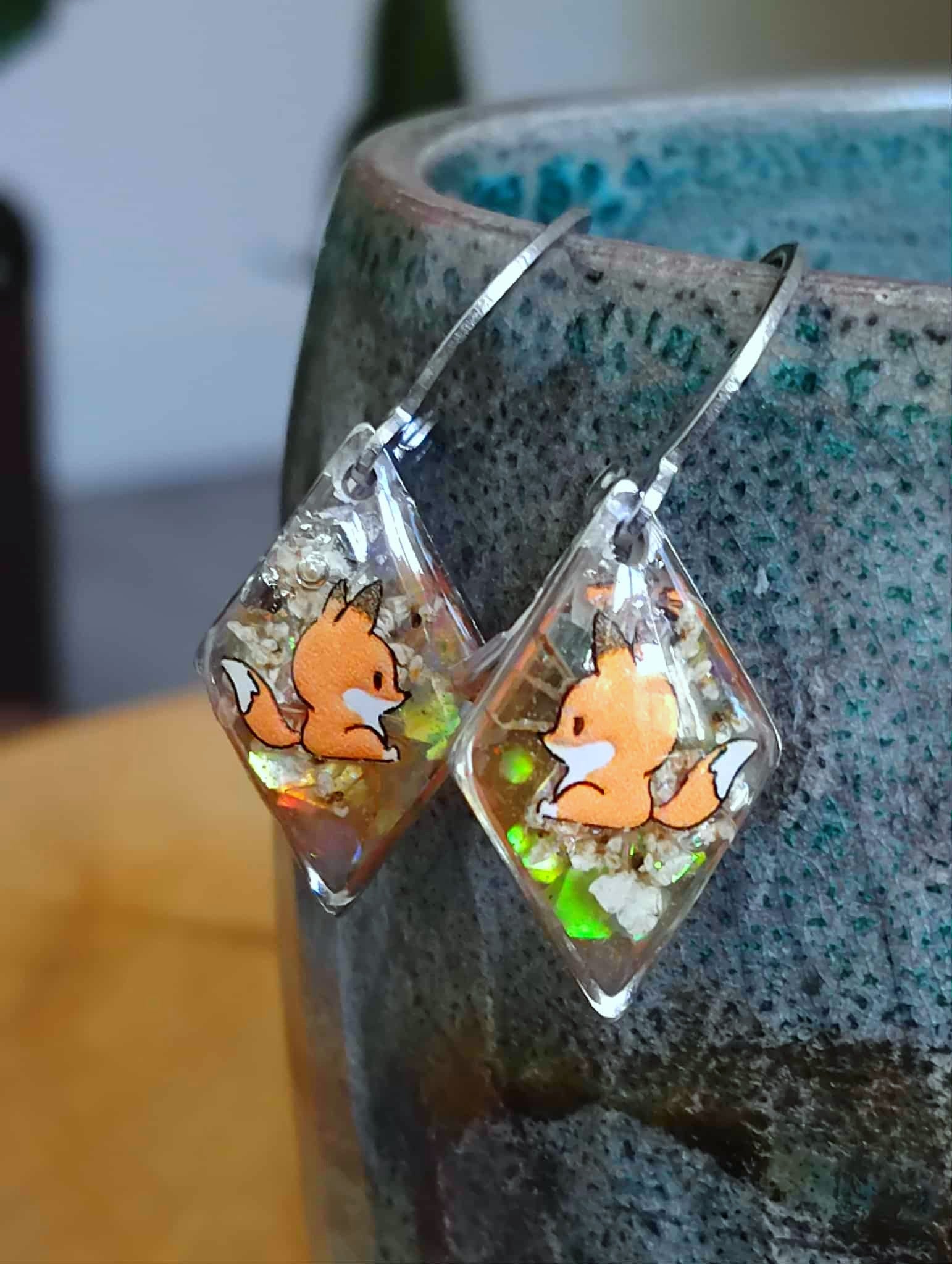 Boucles d'oreille, Fleur de carotte