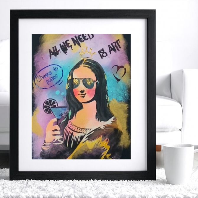 Kit Pochoirs Joconde Pop – 3 pochoirs A4 + accessoires pour pimper la Mona Lisa