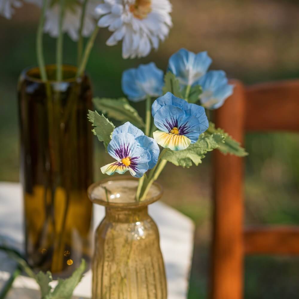 fleur-papier-flowrette-deco-pensee-bleue