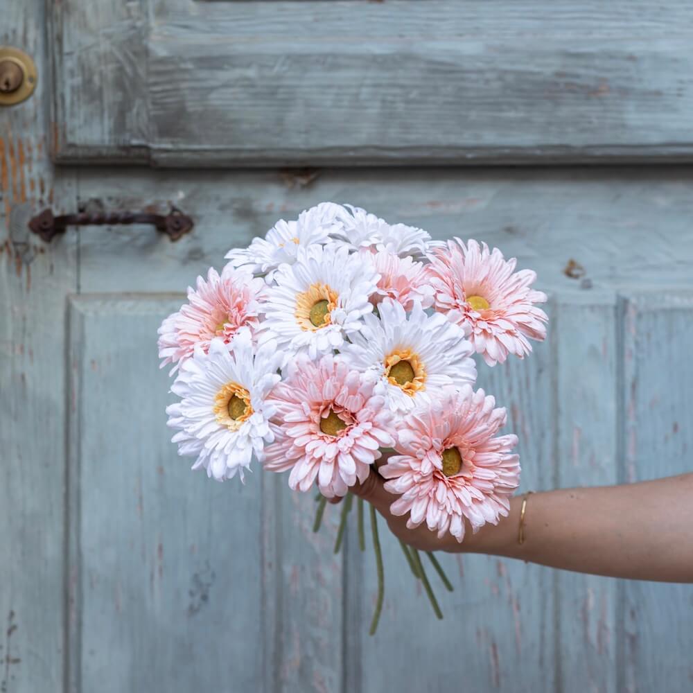 fleur-papier-flowrette-beau-gerbera-rose