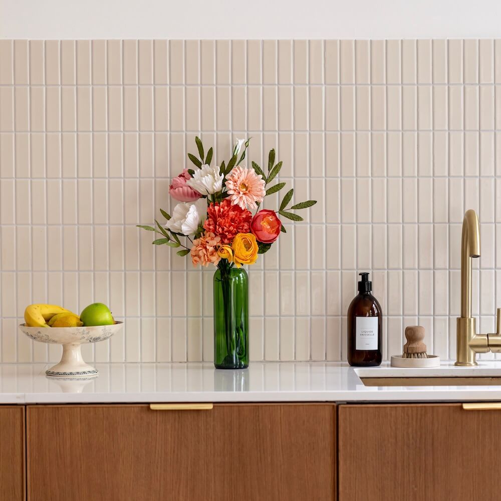 Bouquet fleurs en papier Chagall