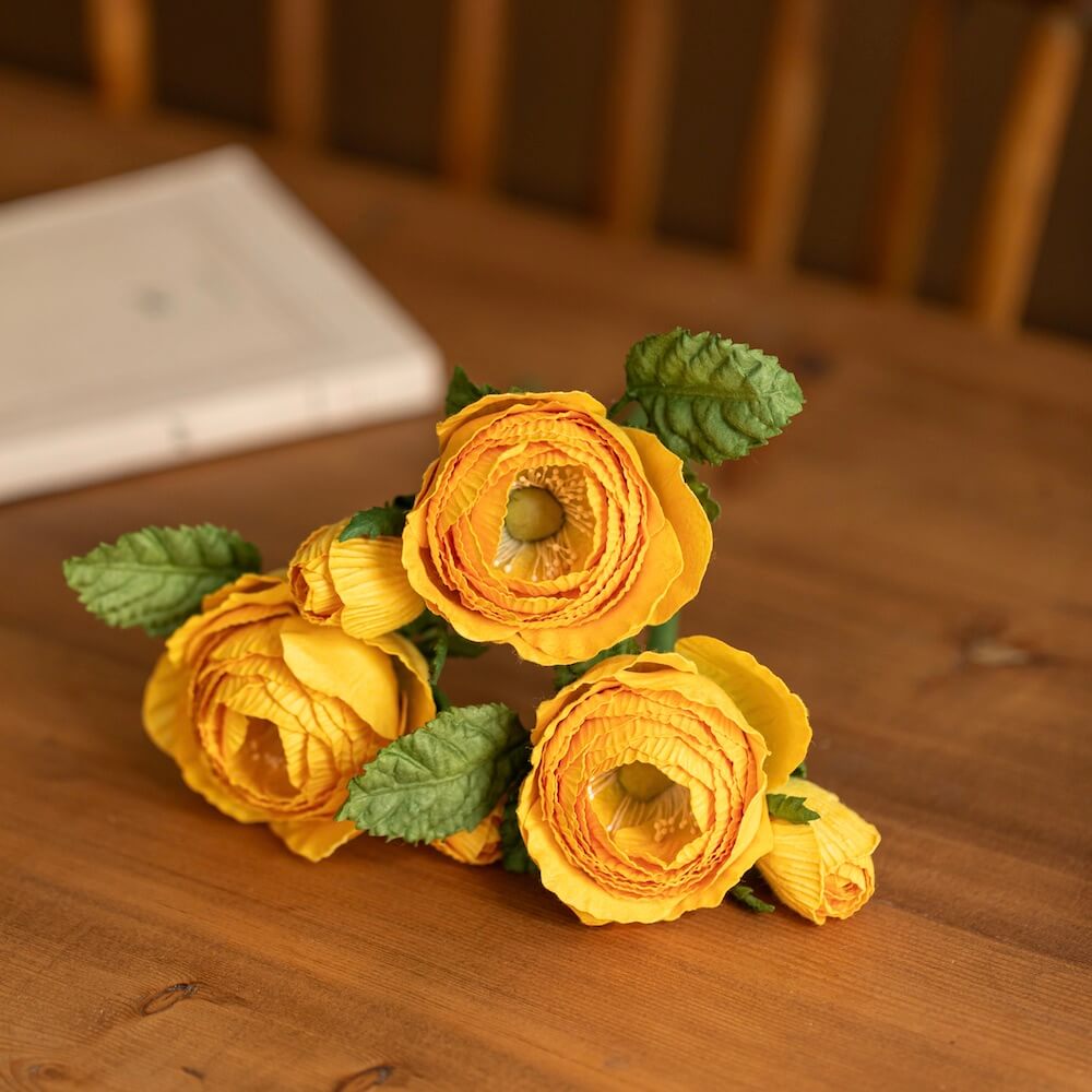 Yellow paper rose