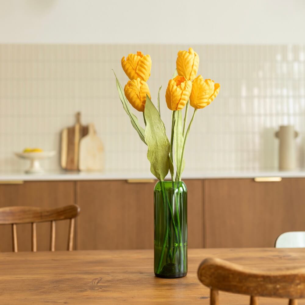 fleurs-en-papier-artisanale-tulipe-jaunes