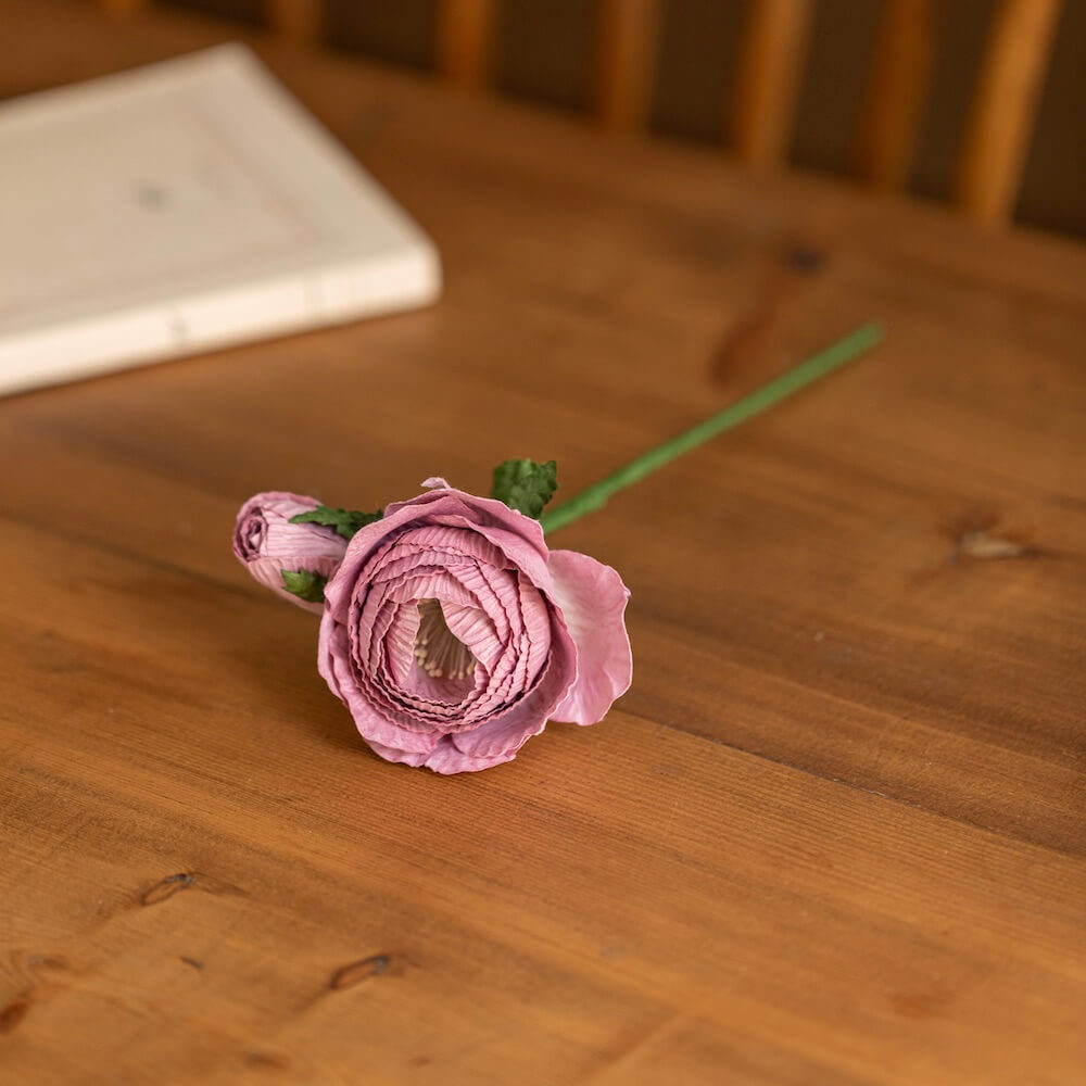 fleurs-en-papier-artisanale-rose-mauve