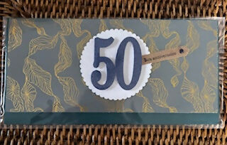 CARTE ENVELOPPE ANNIVERSAIRE 50 ANS