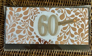 CARTE ENVELOPPE ANNIVERSAIRE 60 ANS