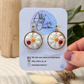Ladybug Flower Earrings