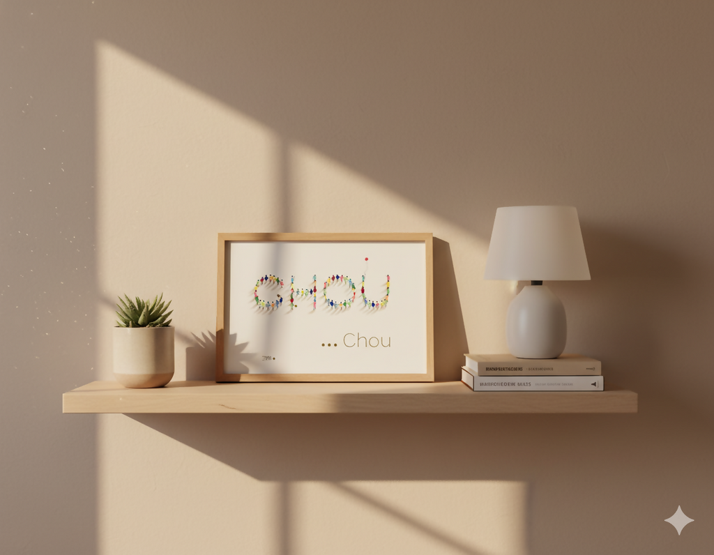 A4 drawing with kind words (frame optional)