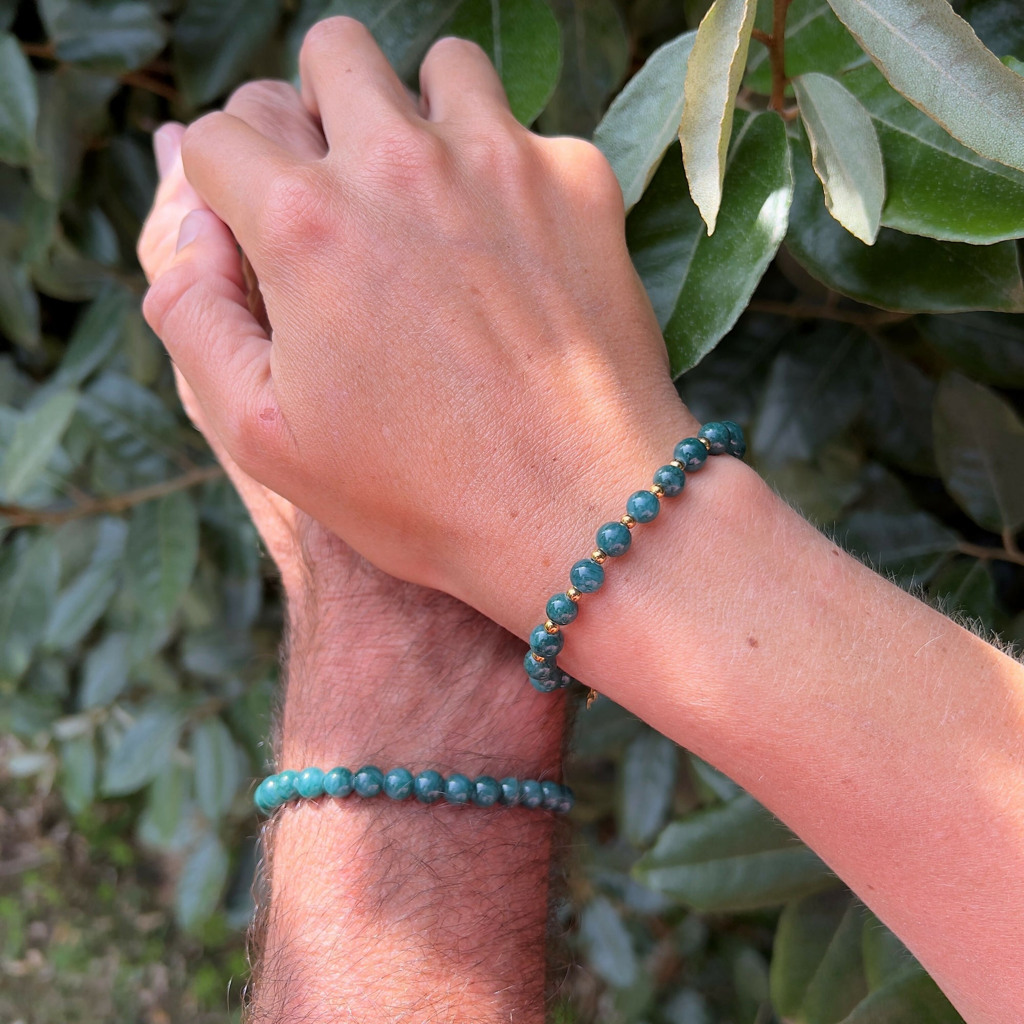Bracelet homme en perles rondes en Jade