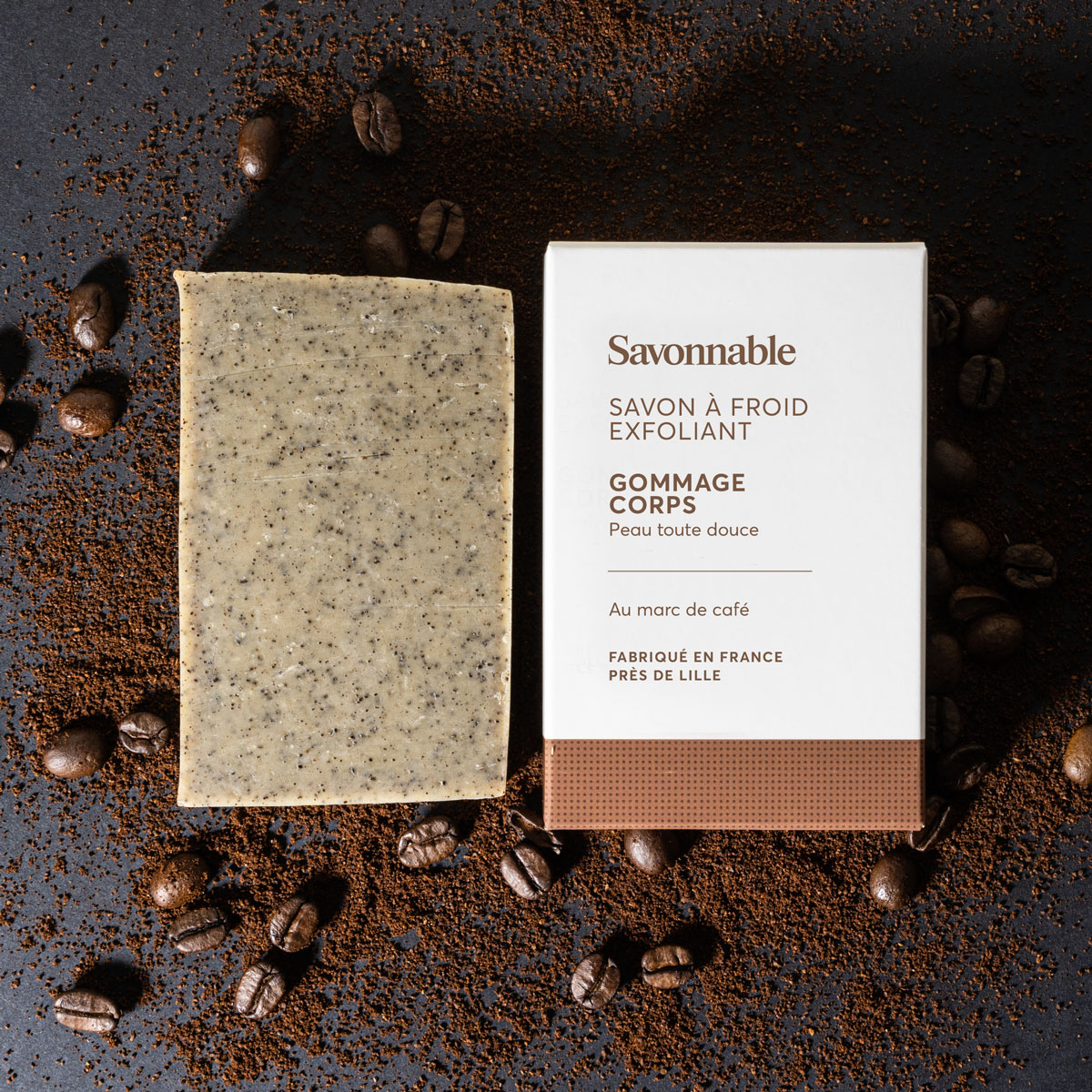 Exfoliating solid soap Body scrub