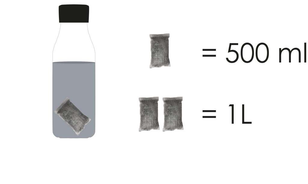 Lot de 2 filtres à gourde nomades au charbon végétal actif