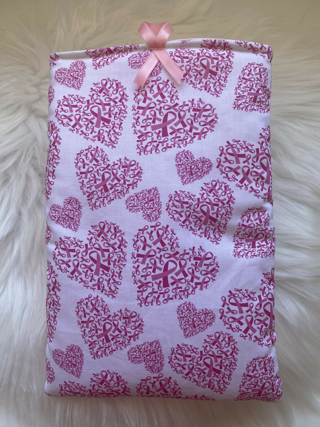 HOUSSE TISSU POUR LIVRE OCTOBRE ROSE 2,50€ reversés à MON BONNET ROSE