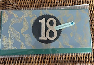 CARTE ENVELOPPE ANNIVERSAIRE 18 ANS