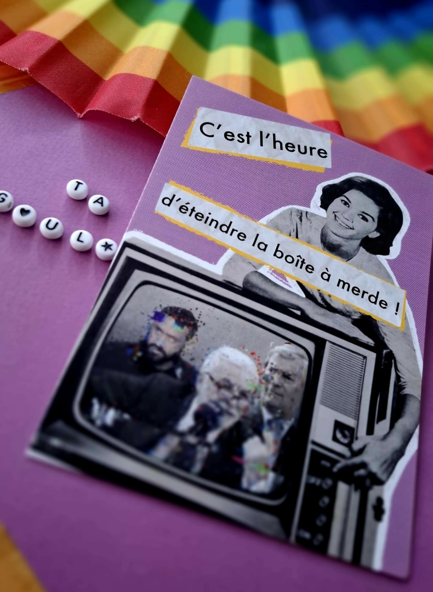 Carte A5 C'est l'heure d'éteindre la boîte à merde