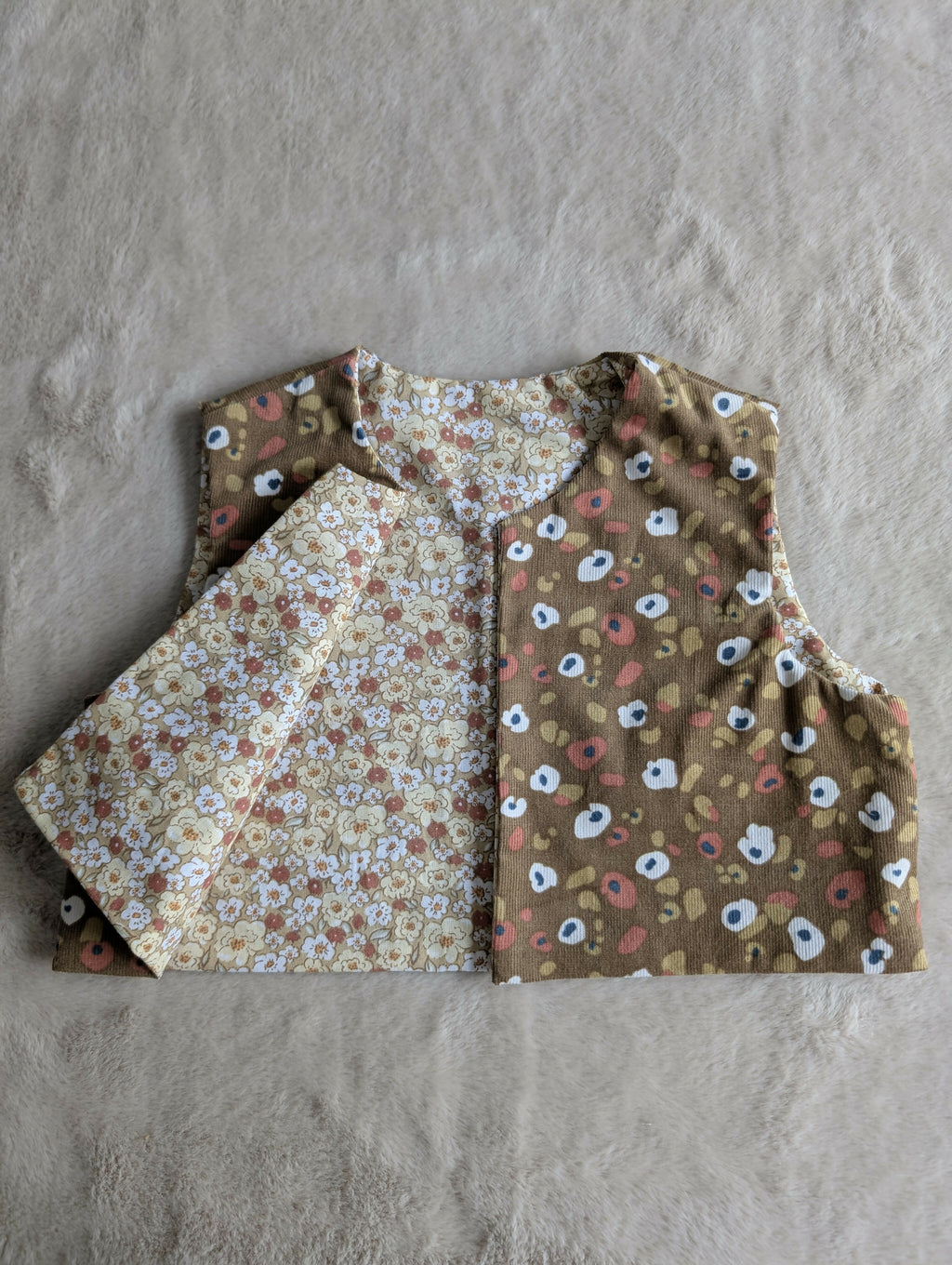 GILET DE BERGER Velour Léopard 9-12mois