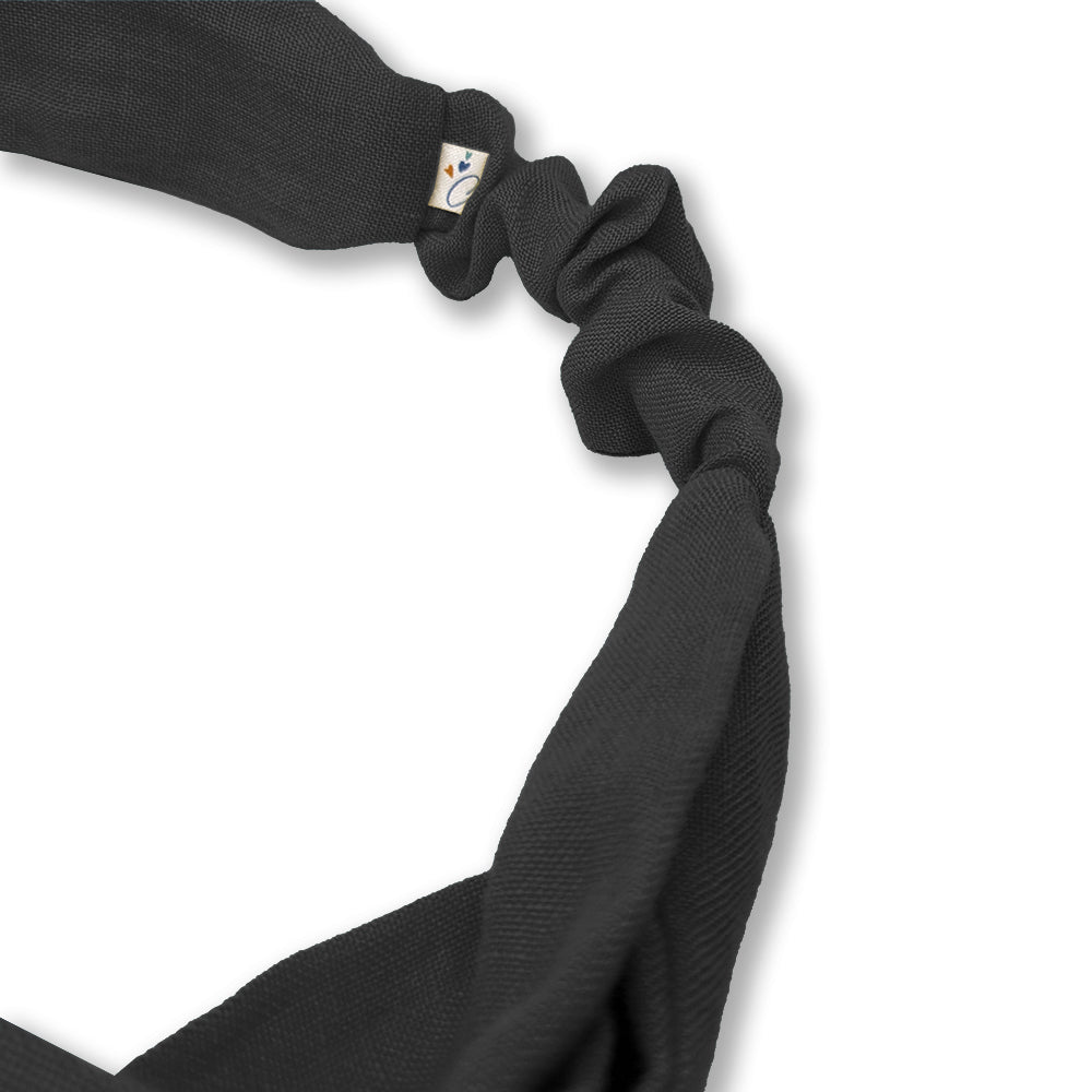 Headband adulte lin portant gris carbone