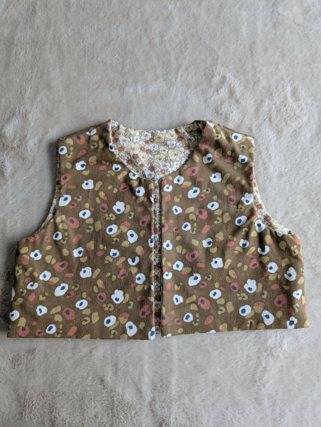 GILET DE BERGER Velour Léopard 9-12mois