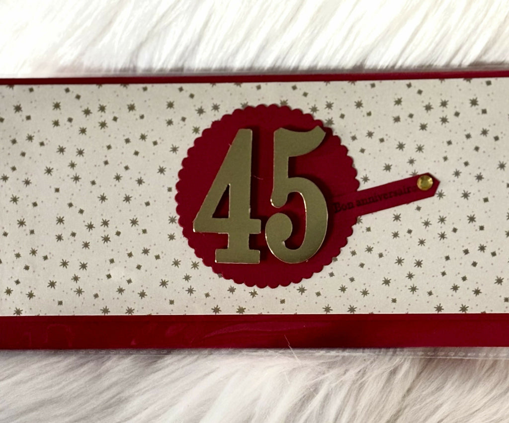 CARTE ENVELOPPE ANNIVERSAIRE 45 ANS