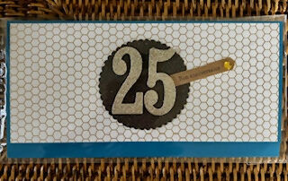 25th Birthday Card and Envelope