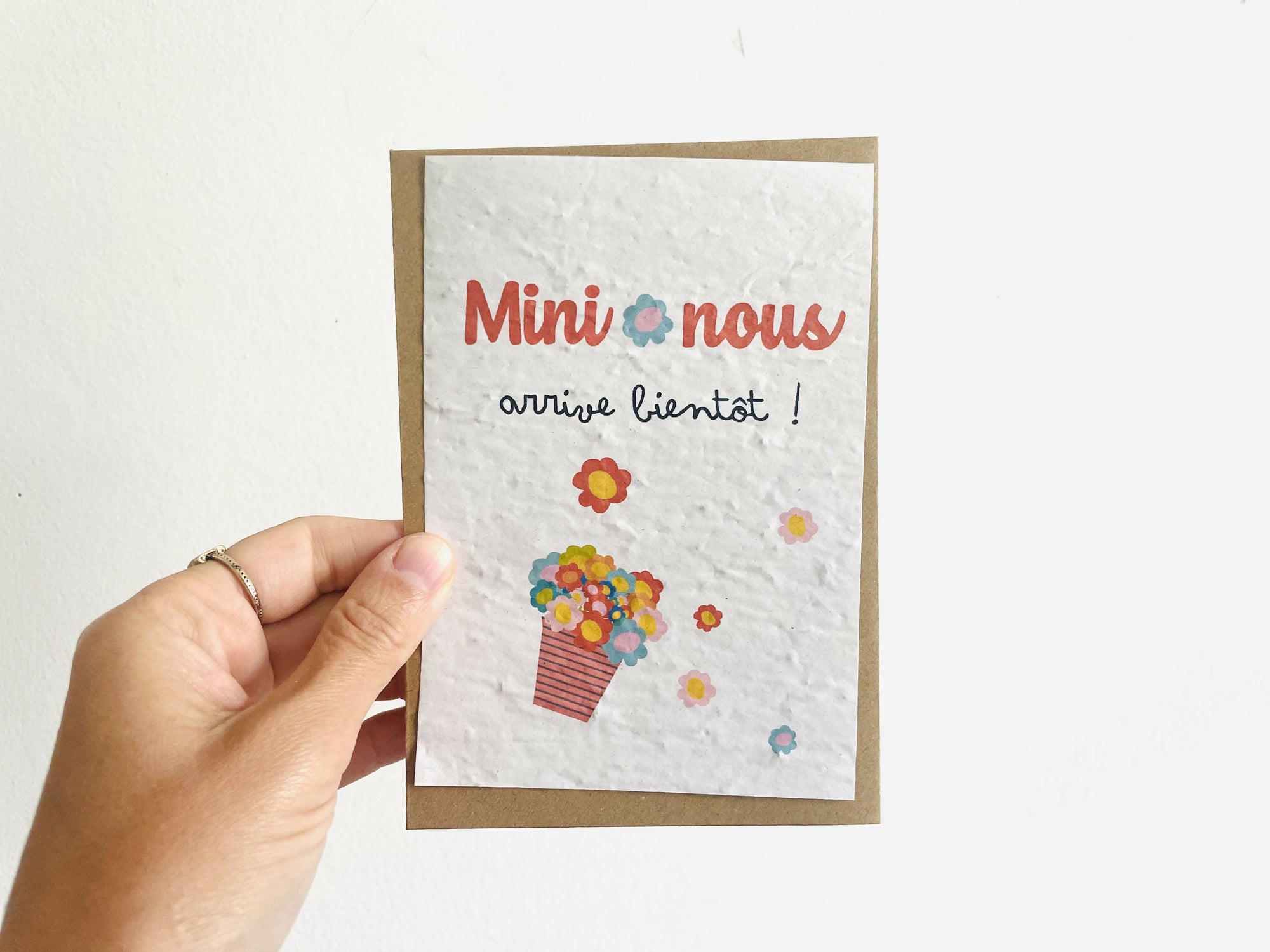 Carte à planter mini nous annonce grossesse