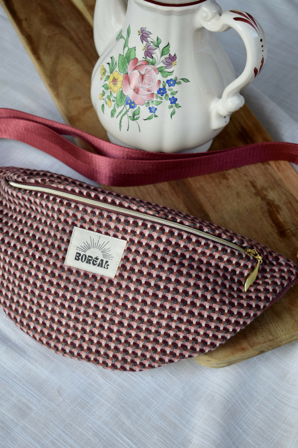banane-bordeaux-tweed-coton-laine-carreaux-chic-ethique-artisanale-fait-main-tendance-upcycling