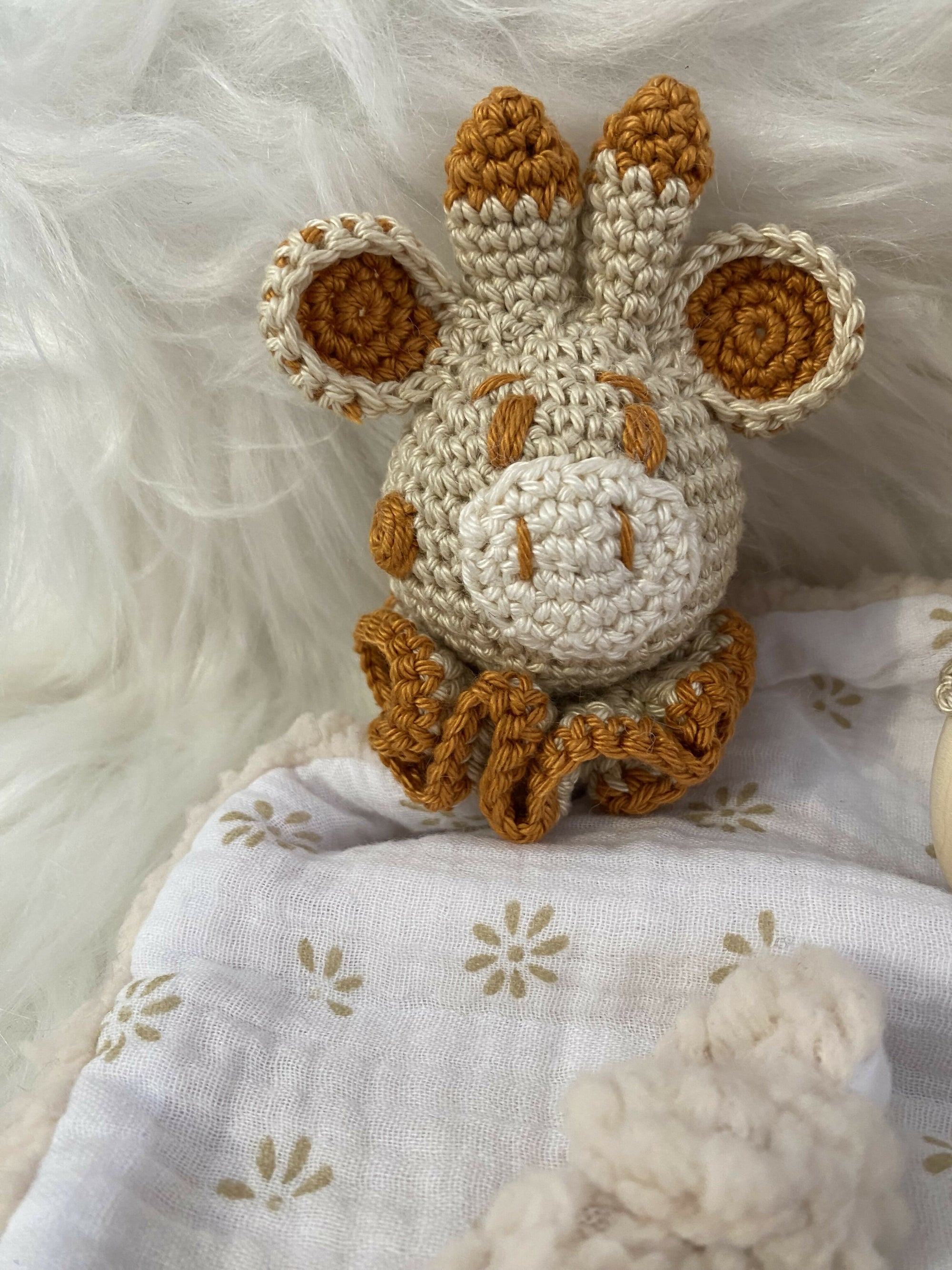 DOUDOU Girafe beige or 