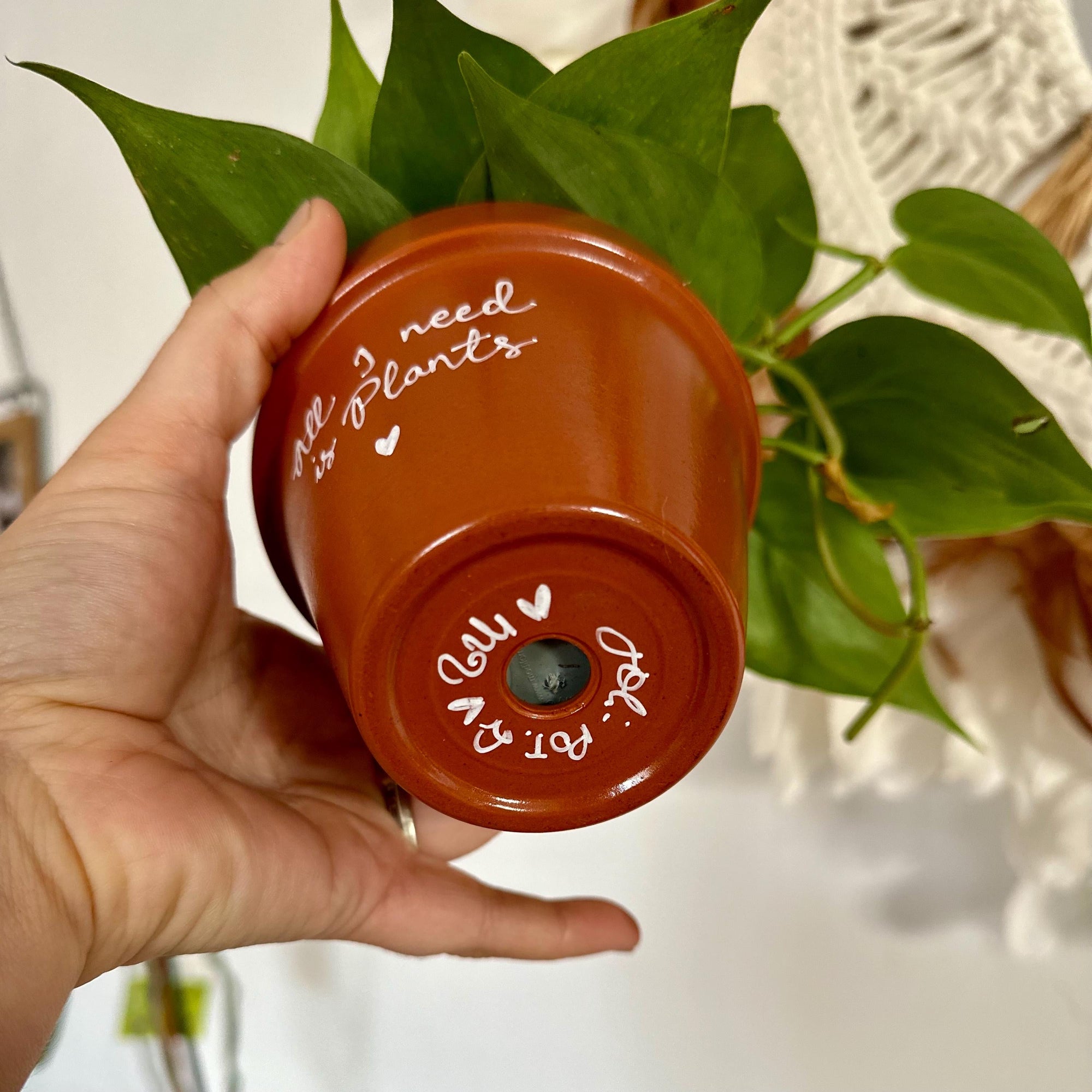pot de fleur personnalisé, pot de fleur terre cuite, cache pot terracotta, pot personnalisable, pot personnalisé, cadeau plant lover, cadeau plant addict, all i need is plants, cadeau noel, cadeau anniversaire, cadeau original made in france naturel