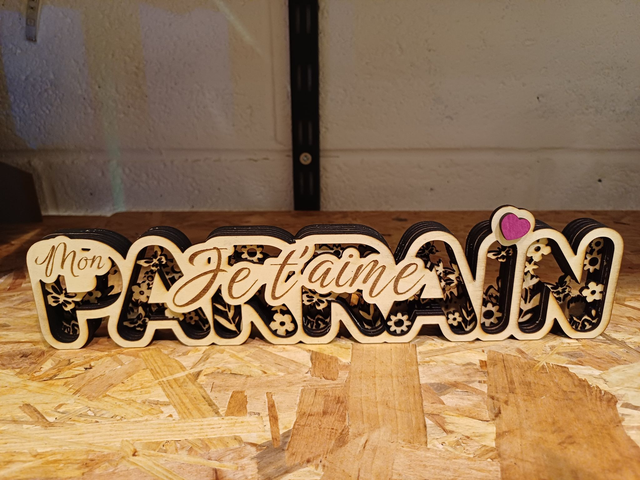 Décoration parrain je t'aime