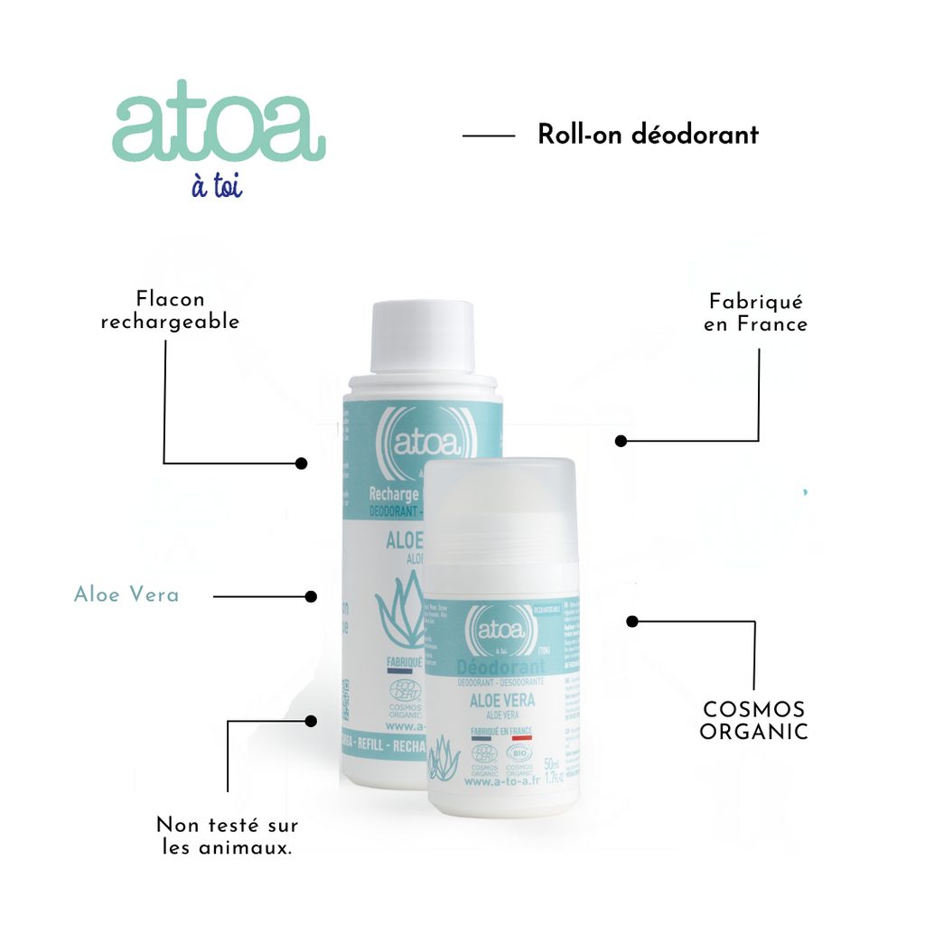 ATOA - RECHARGE Roll on déodorant Aloe Vera - COSMOS ORGANIC