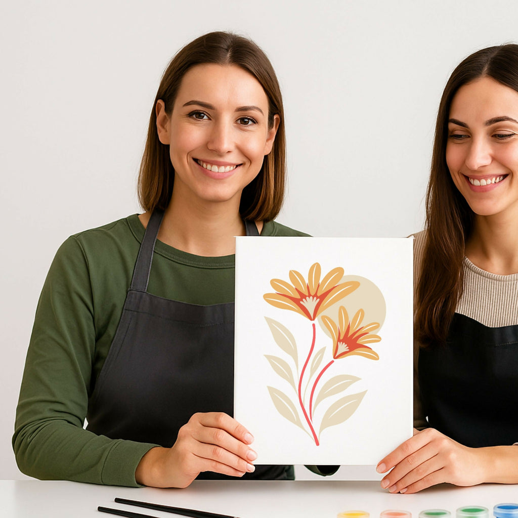 Kit Pochoirs GAZANIA – 3 pochoirs superposables, fleurs solaires & éclat créatif | Panash Art