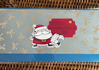 Carte enveloppe NOEL BLEU