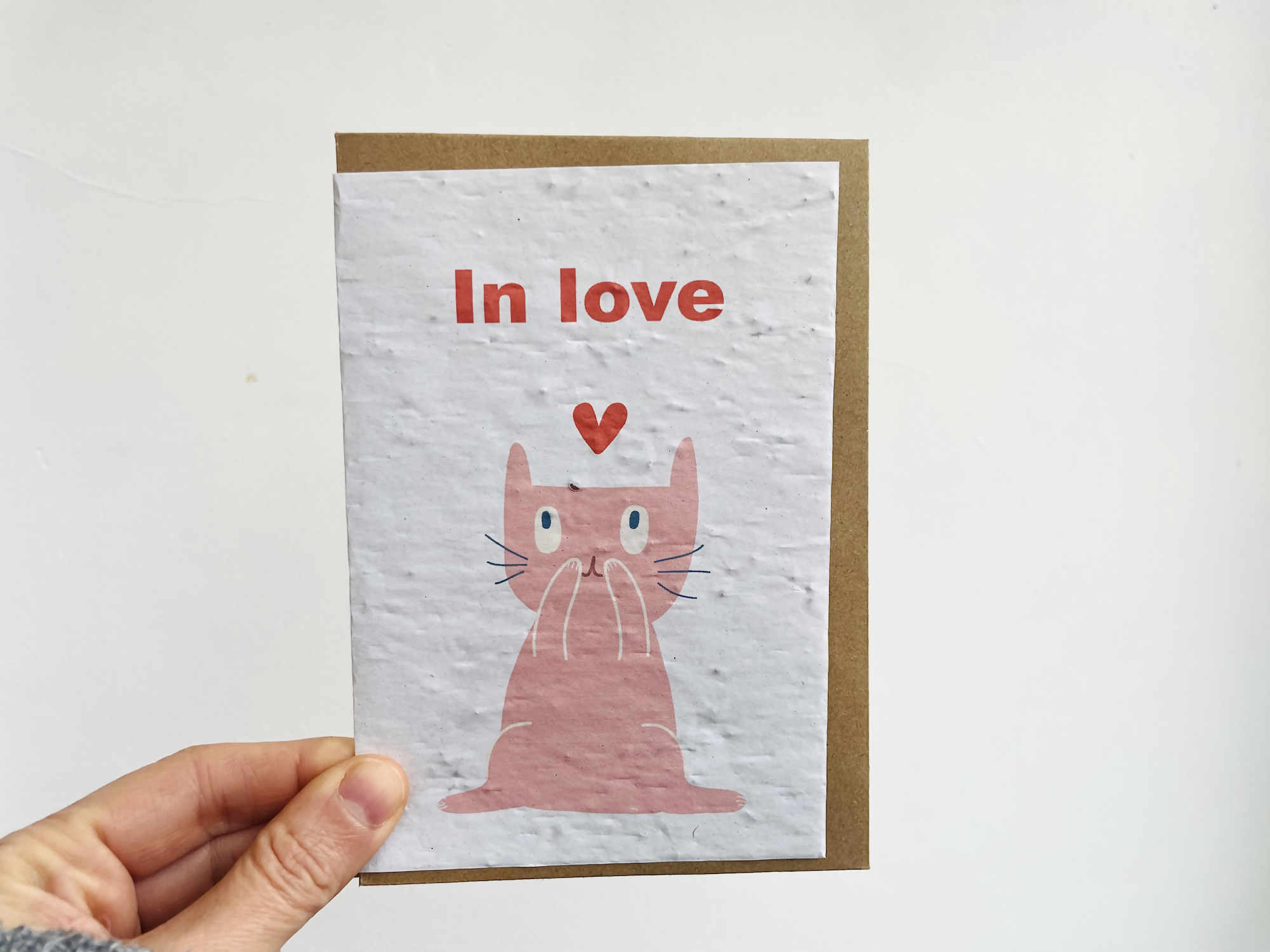 Carte à planter chat in love