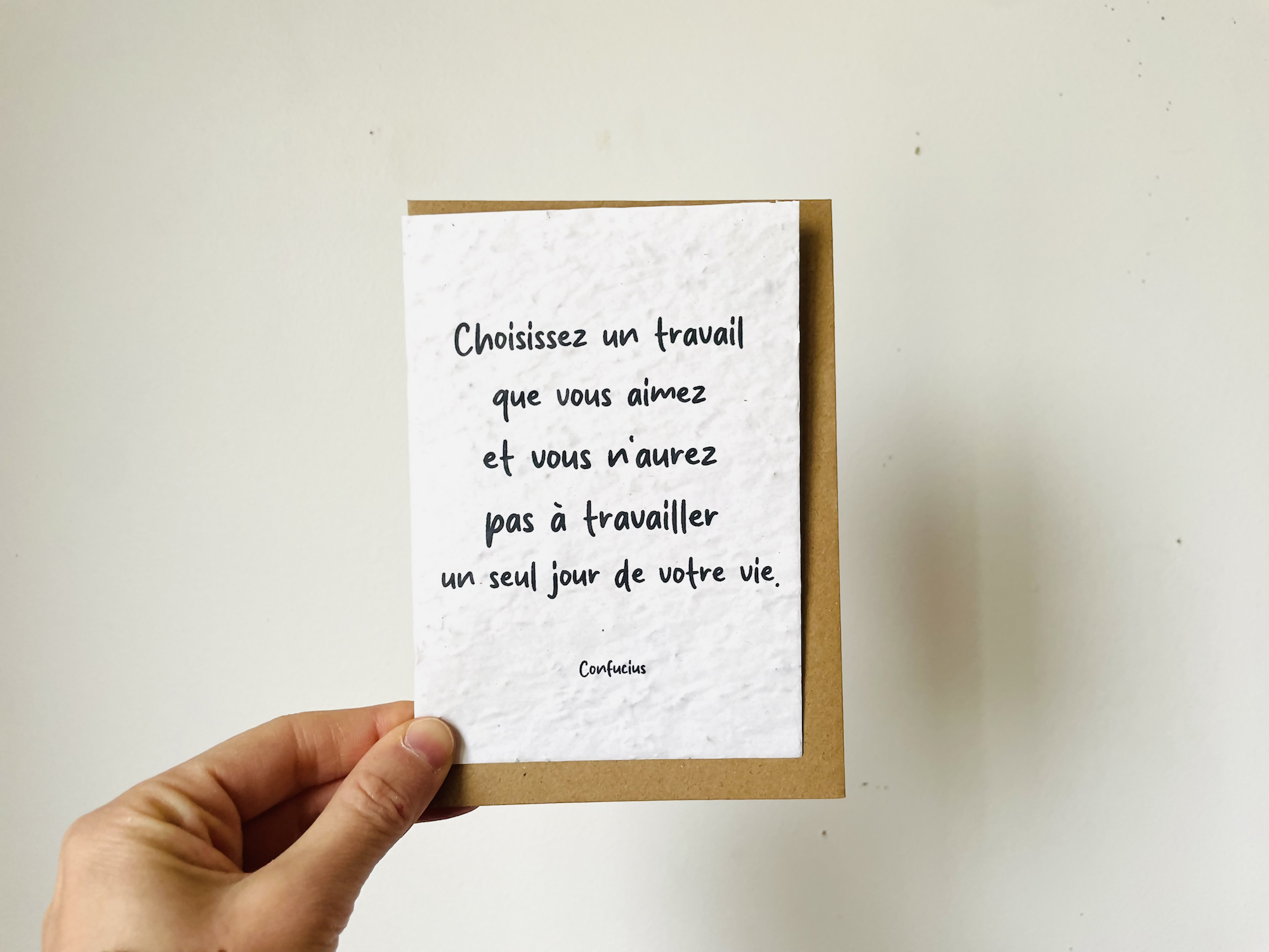Carte à planter dicton positif