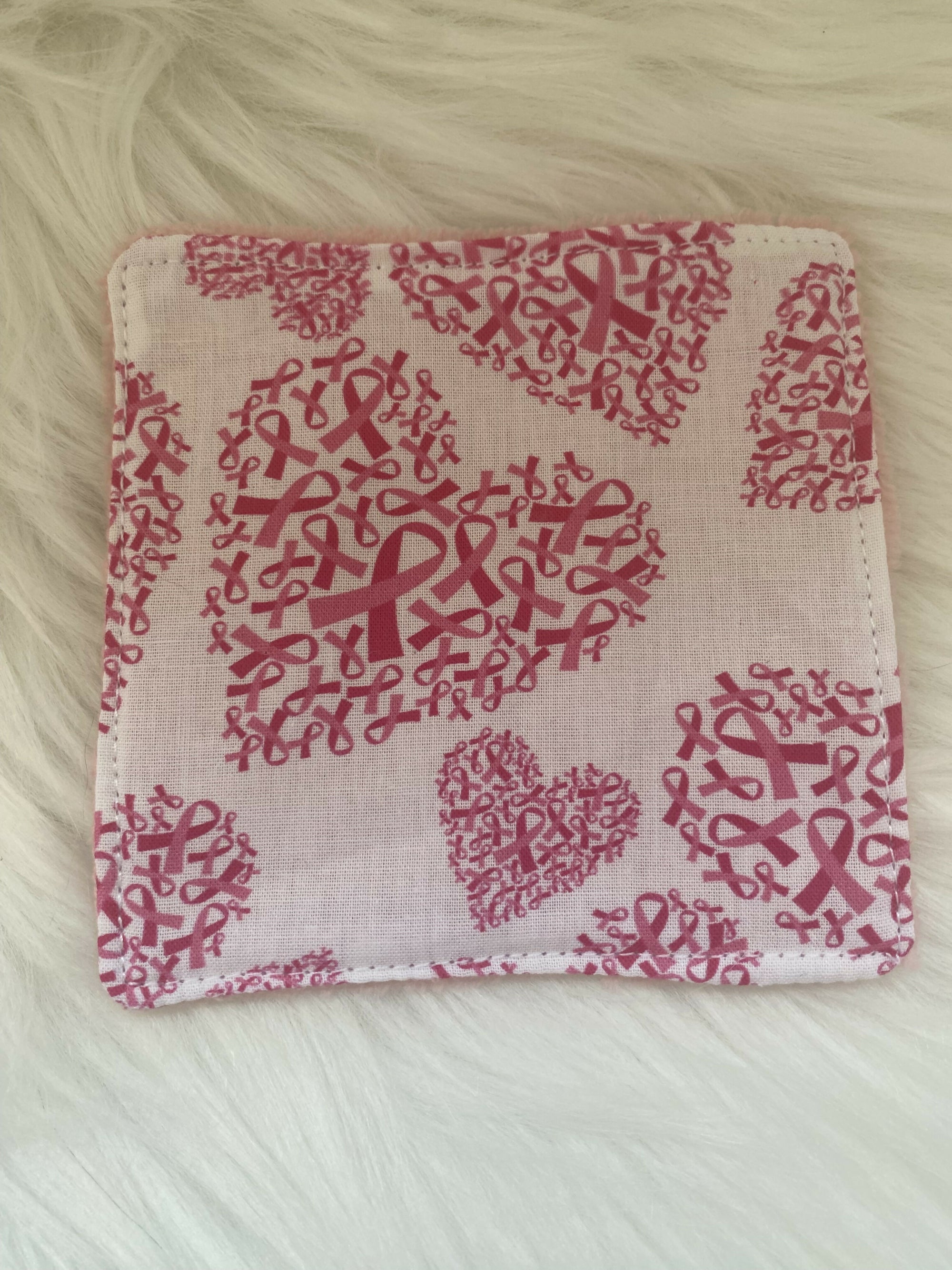 5 LINGETTES COEURS OCTOBRE ROSE