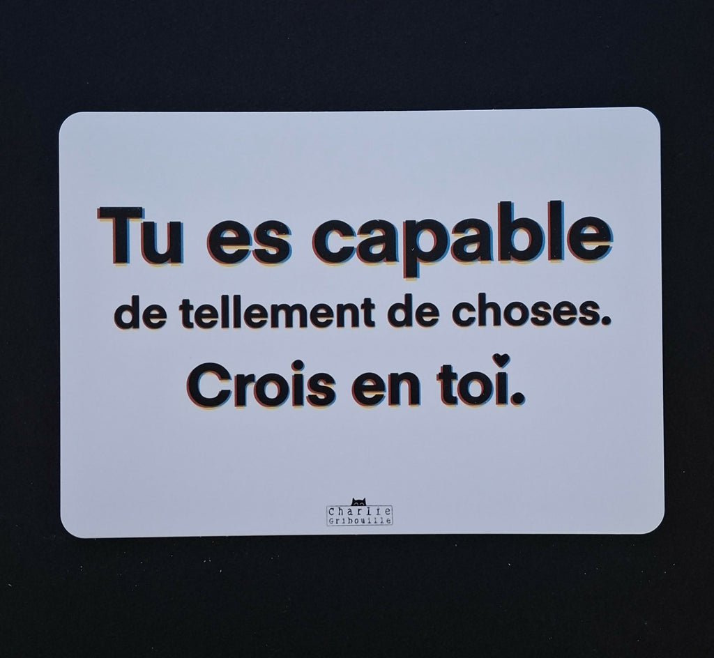 Carte postale Tu es capable de tellement de choses