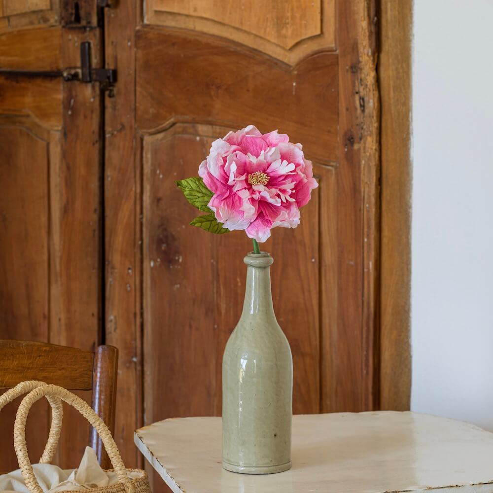 fleur-papier-flowrette-pivoine-rose-fonce