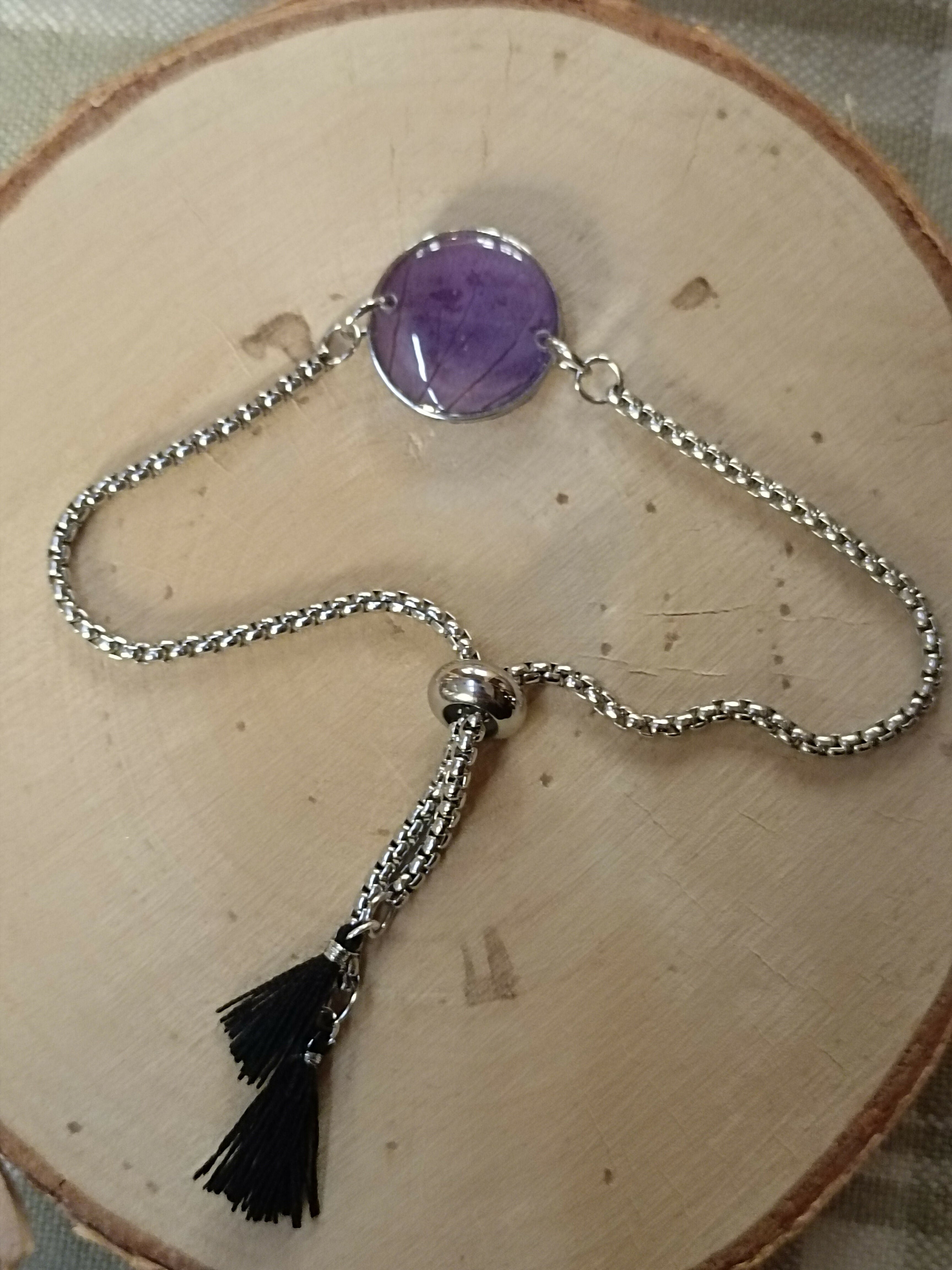 MEL/BFP Bracelets Fleurs séchées Pompons ARGENT