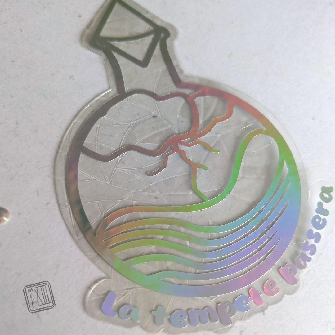 Sticker suncatcher la tempête