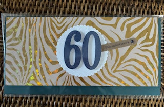 CARTE ENVELOPPE ANNIVERSAIRE 60 ANS