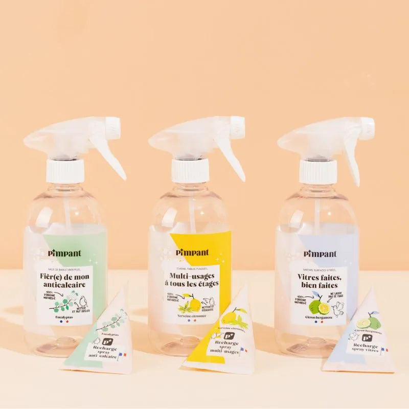 Kit d'essai sprays ménagers rechargeables Pimpant