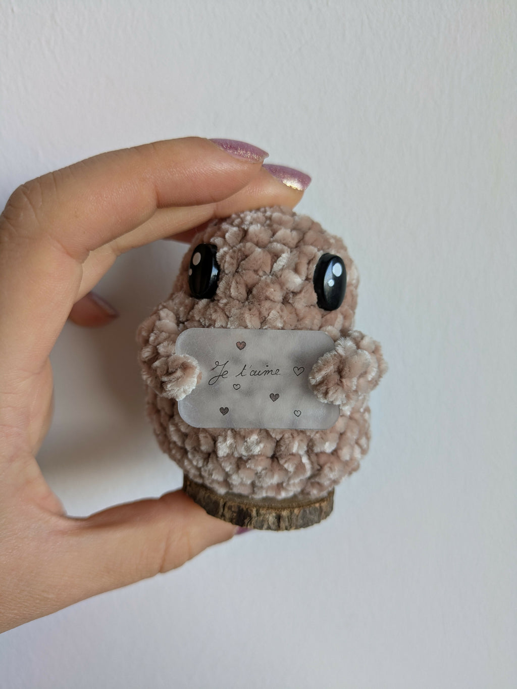 soft cuddly toy with a positive message