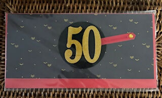 50th Birthday Card and Envelope