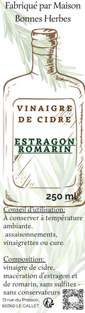TARRAGON ROSEMARY CIDER VINEGAR