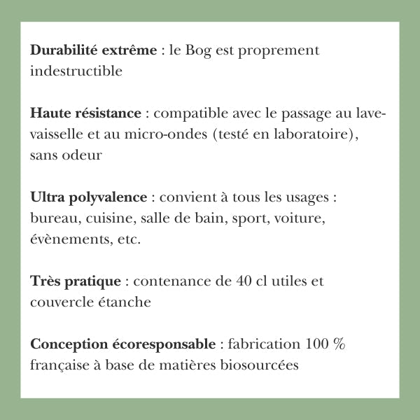 Le Bog - Matières bio-sourcées et recyclées