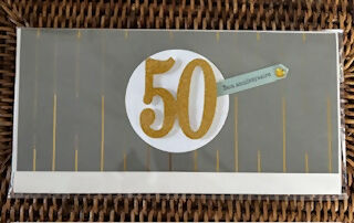 50th Birthday Card and Envelope